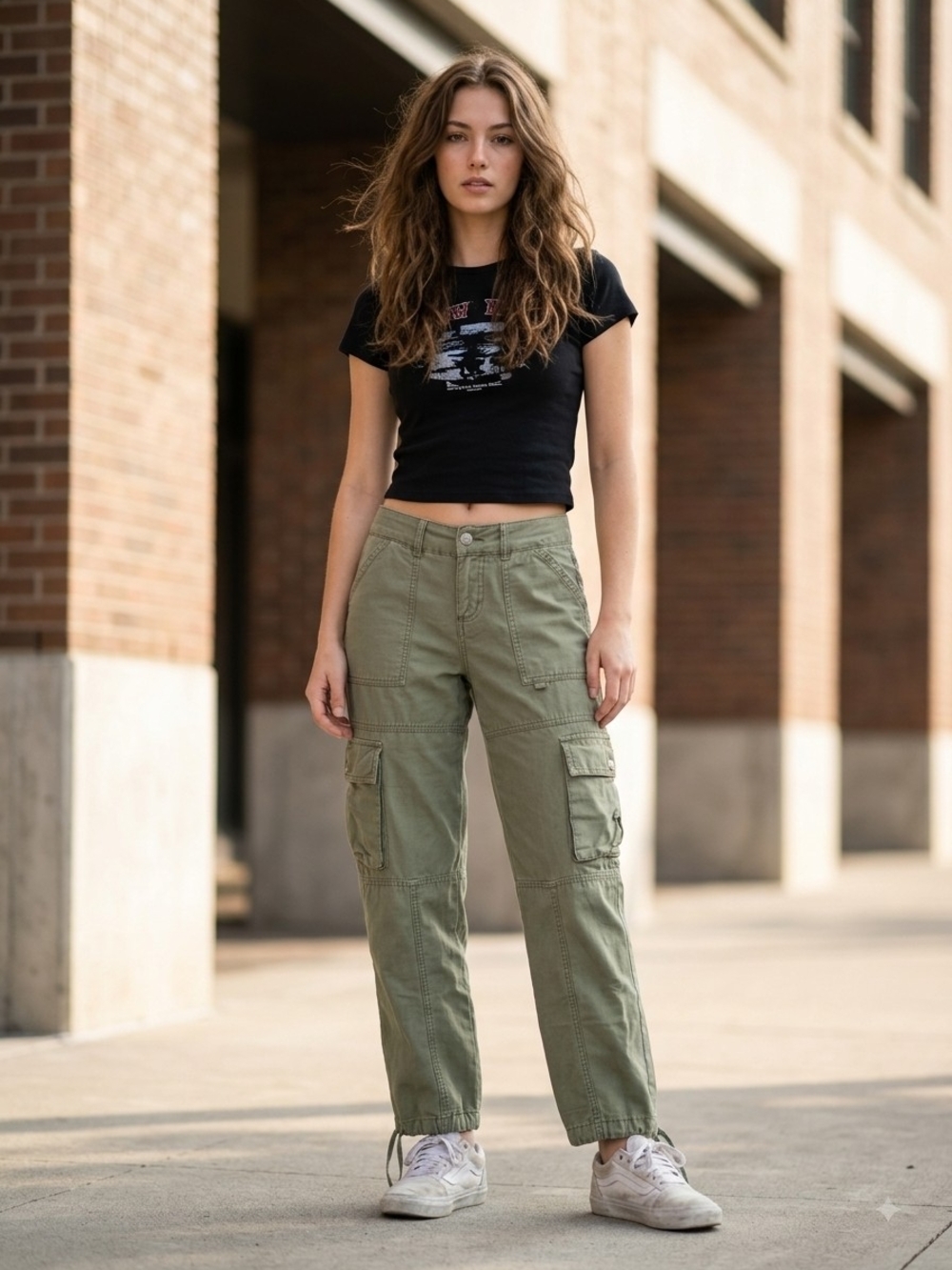 Garage Utility Cargo Pants Y2K Streetwear Low Rise Cinch Hem Gorpcore